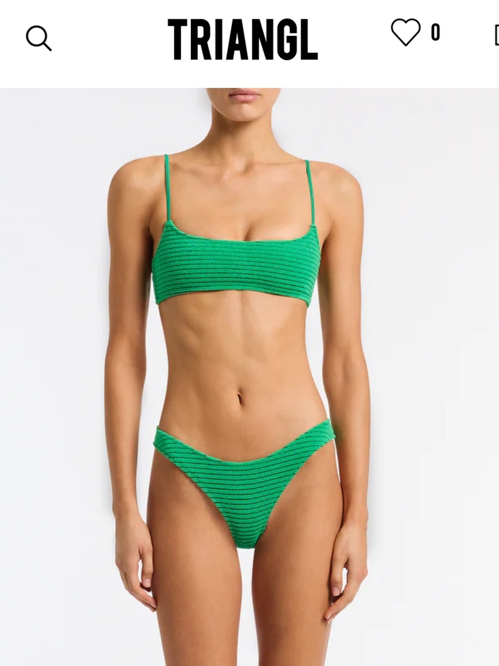 Triangl Green Bikini Set with Matching Bag
